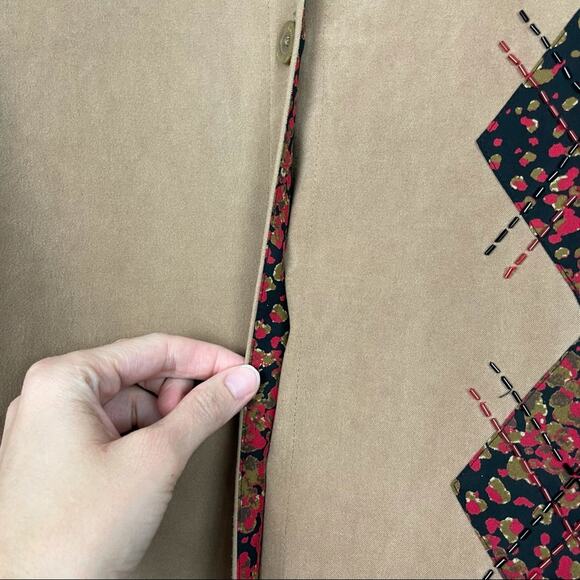 Koos of Course! | Vintage Black & Tan Suede Button Down Shirt Shacket - Picture 8 of 13